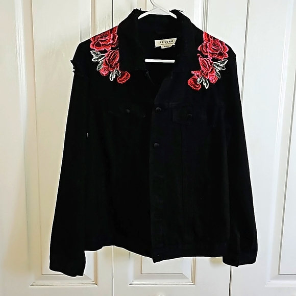 Denim Jean Jacket Black EUC 😍 - Picture 7 of 10